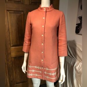 Lauren Moffat Pink Salmon Wool Peacoat